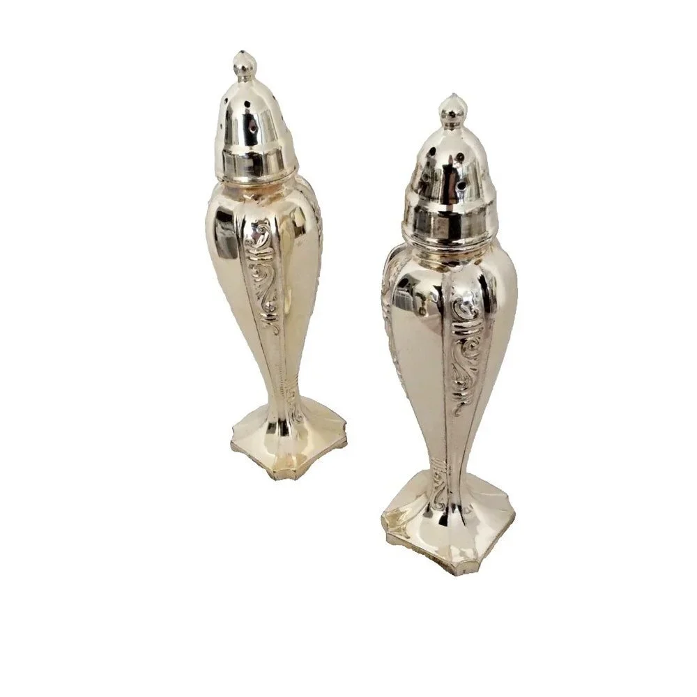 Vintage Harmony House Salt/Pepper Shakers Quadruple Silverplate
